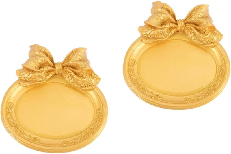 GLEAVI Retro Golden Desktop Ornament Set of 2 European Design Home Office Decor - Image 1